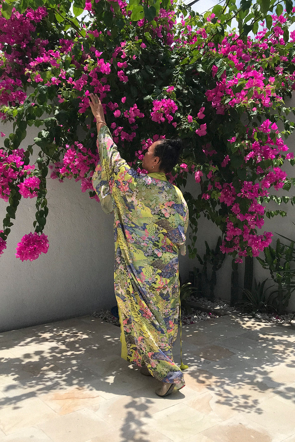 Immerse yourself in the enchanting world of bohemian elegance with the Floral Mirage Kimono, the newest addition to our lineup, boasting intricate handmade details and a contemporary twist on traditional style.