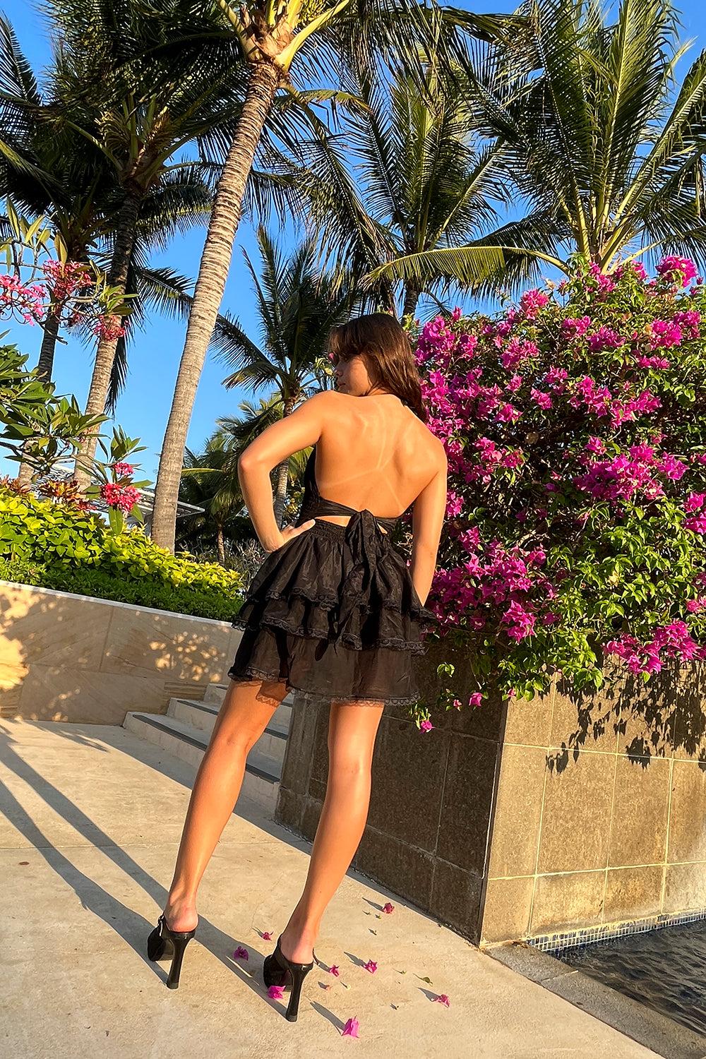 Florence Mini Dress - Nero by Tulle and Batiste