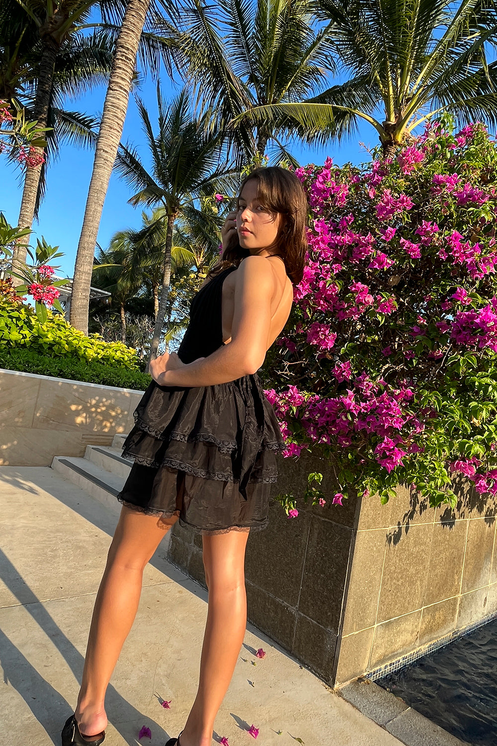 Florence Mini Dress - Nero by Tulle and Batiste