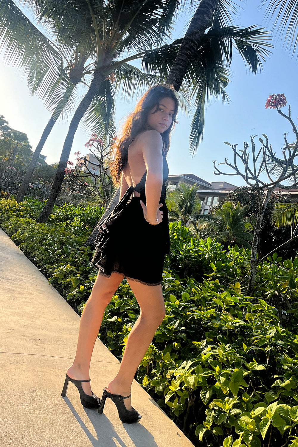 Florence Mini Dress - Nero by Tulle and Batiste