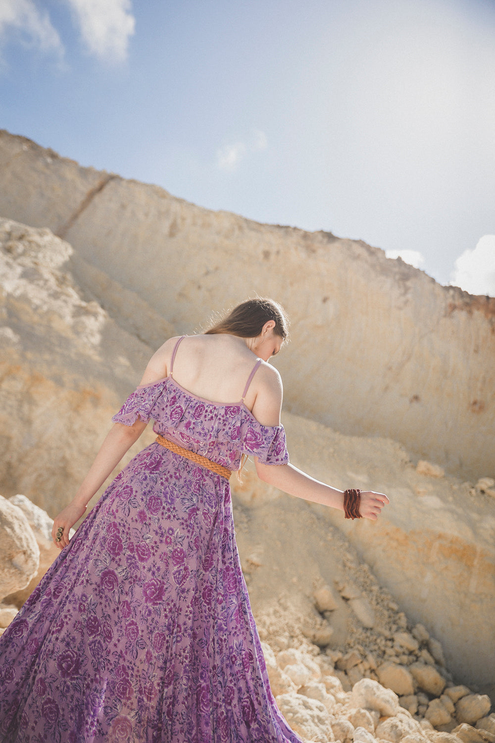 Ghea Maxi Dress - Violet - Peony by Tulle and Batiste - Ethical Slow Fashion - Free Shipping - Easy Returns