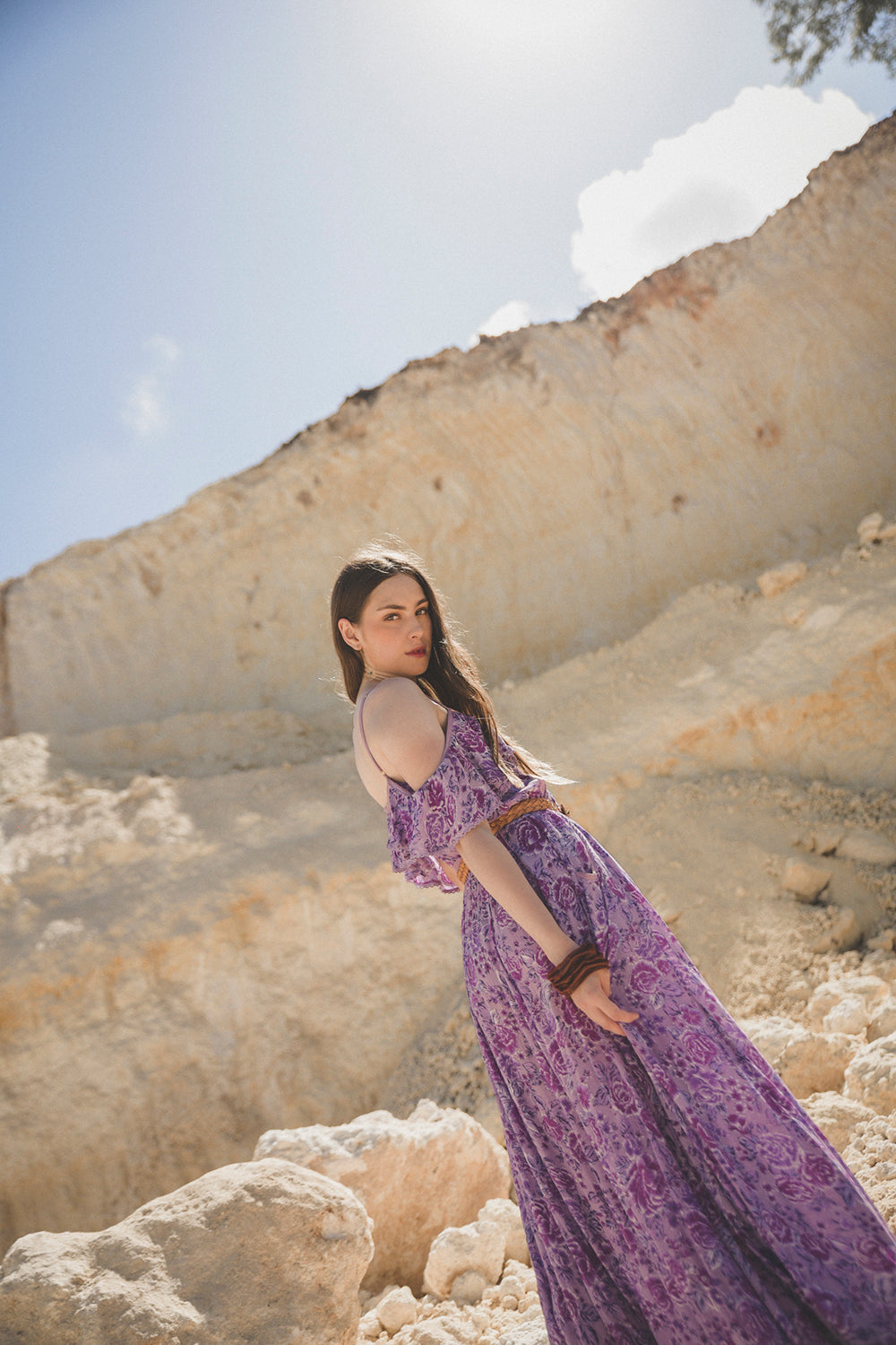 Ghea Maxi Dress - Violet - Peony by Tulle and Batiste - Ethical Slow Fashion - Free Shipping - Easy Returns
