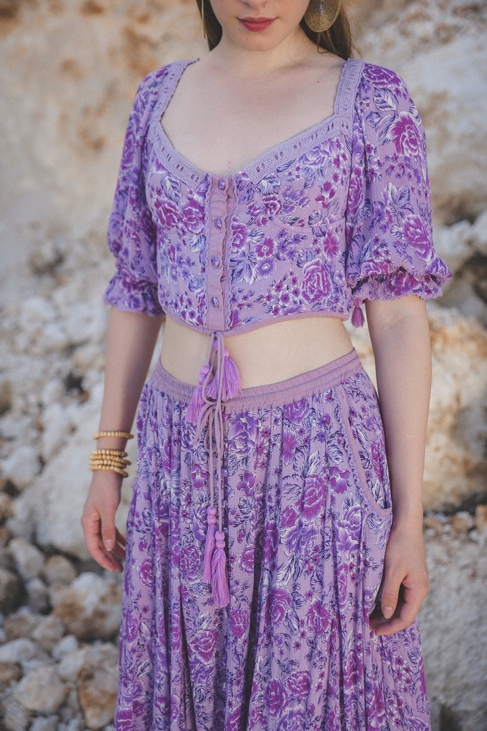 Ghea Maxi Skirt - Violet - Peony by Tulle and Batiste - Ethical Slow Fashion - Free Shipping - Easy Returns