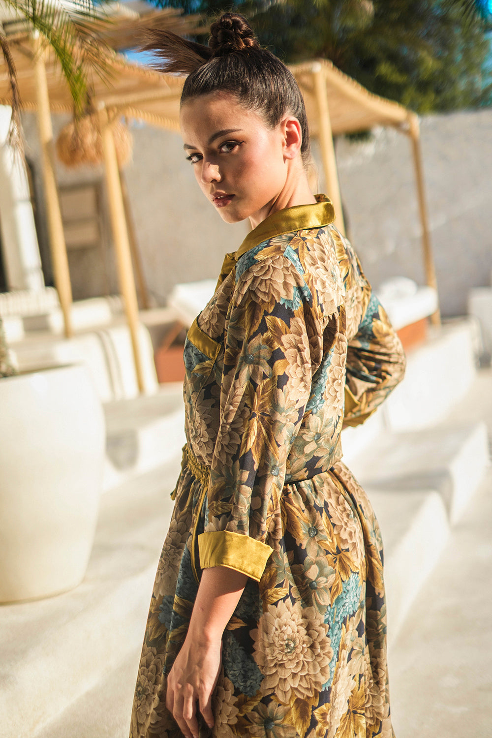 Ethically produced and handmade, the Giulietta Maxi Dress by Tulle and Batiste in silk