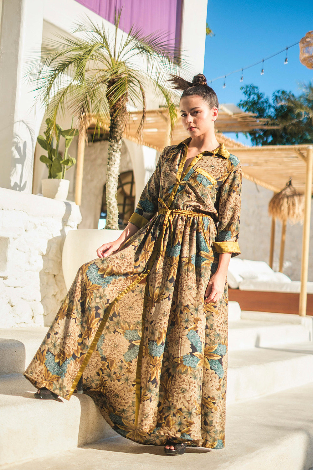 Tulle and Batiste slow fashion Giulietta Maxi Dress in handmade ethical silk