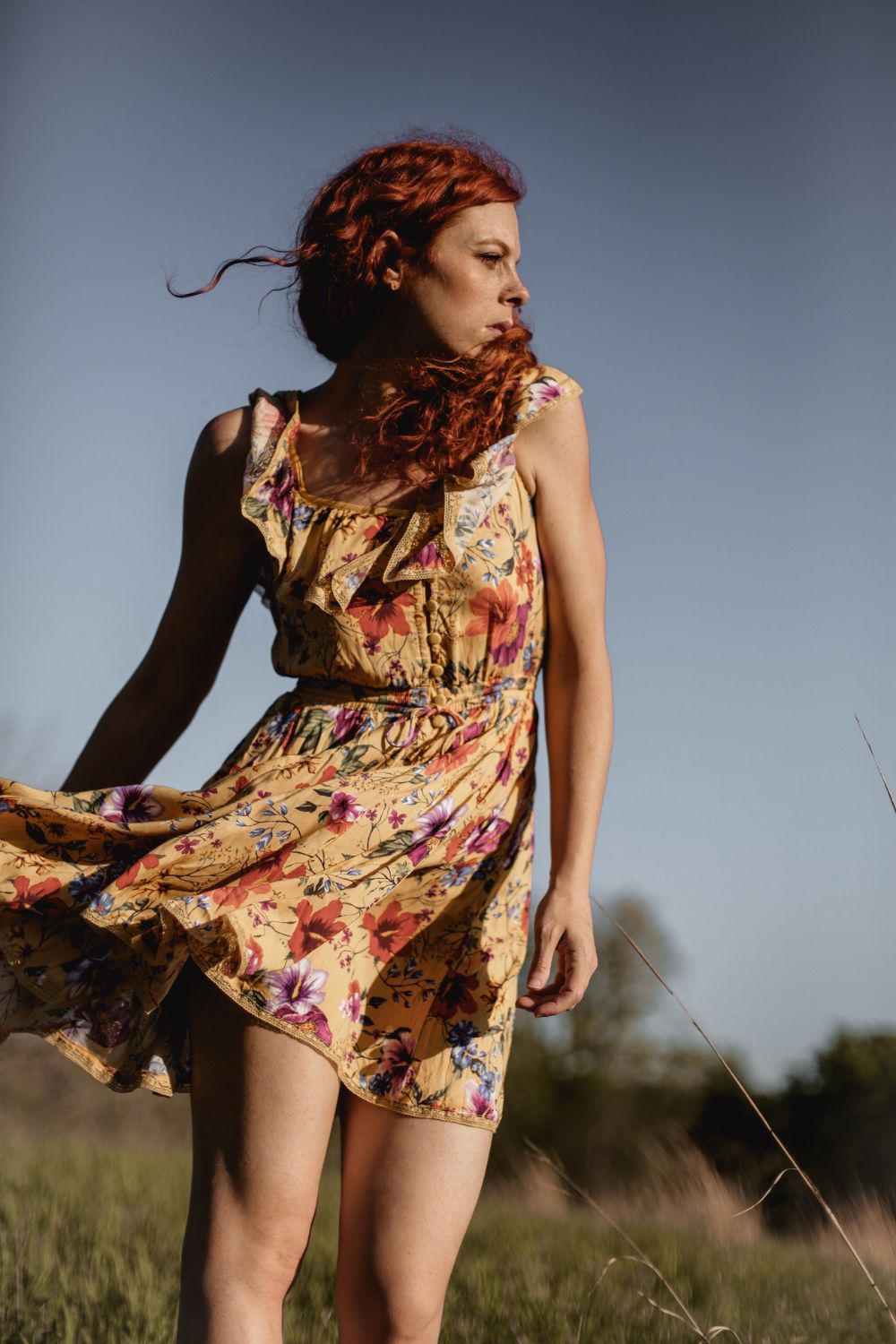 Harmonia Mini Dress in Dandelion by Tulle and Batiste