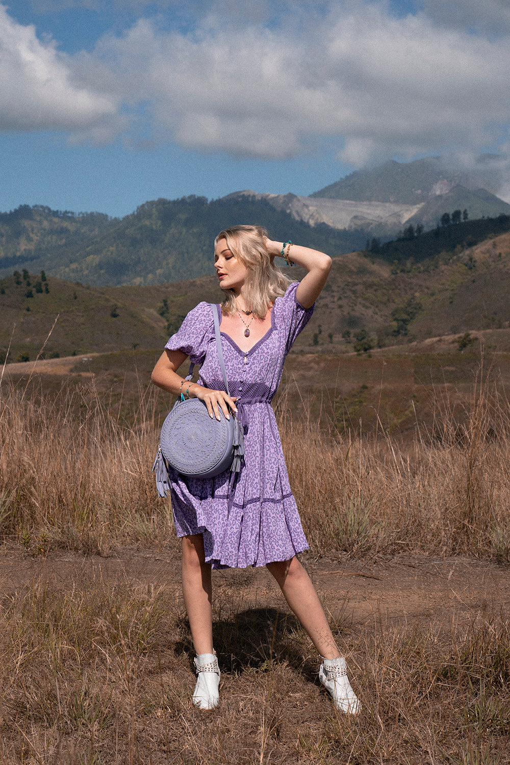 Lavender Braided Bag - Lilac - Into the Wild by Tulle and Batiste