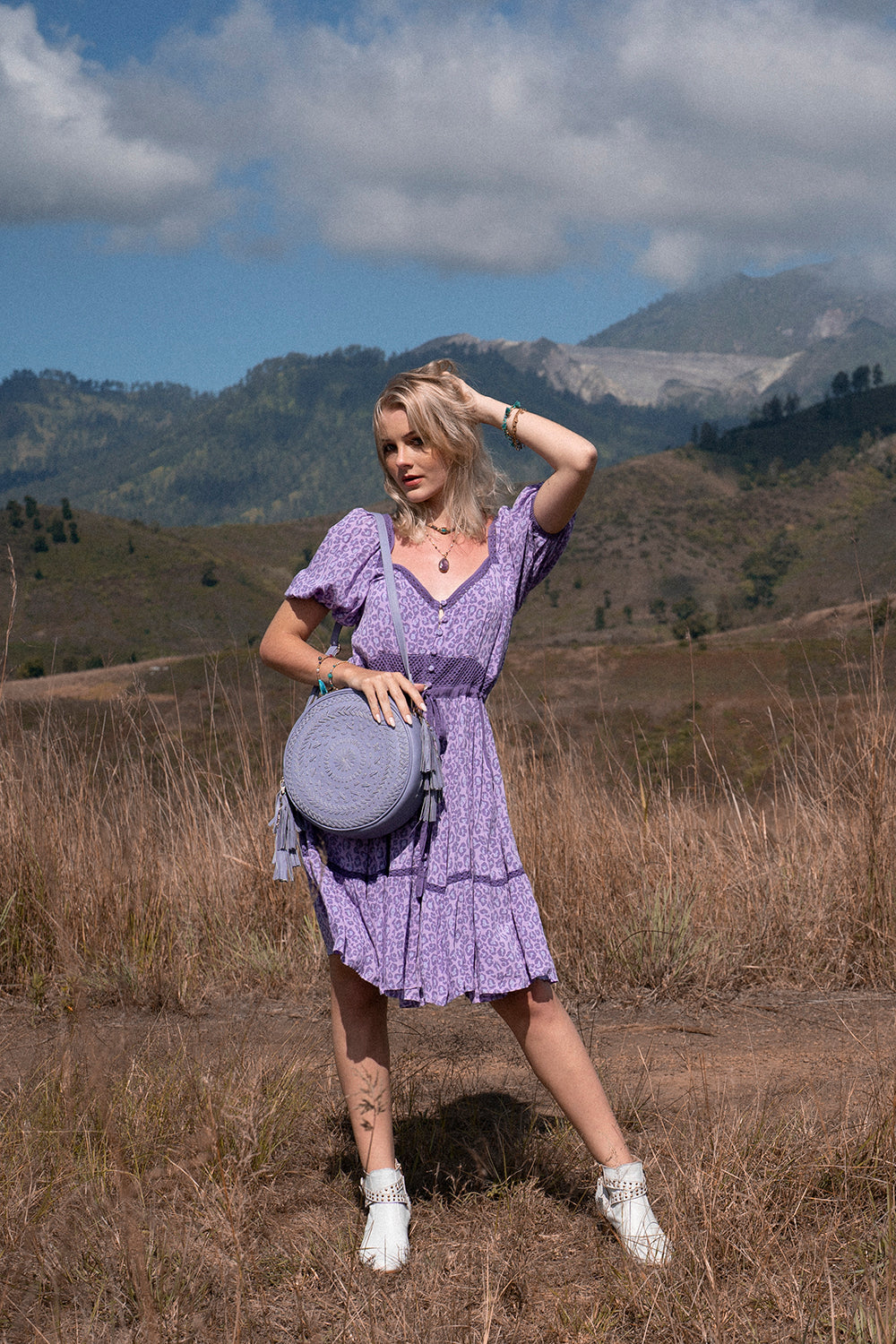 Lavender Braided Bag - Lilac - Into the Wild by Tulle and Batiste