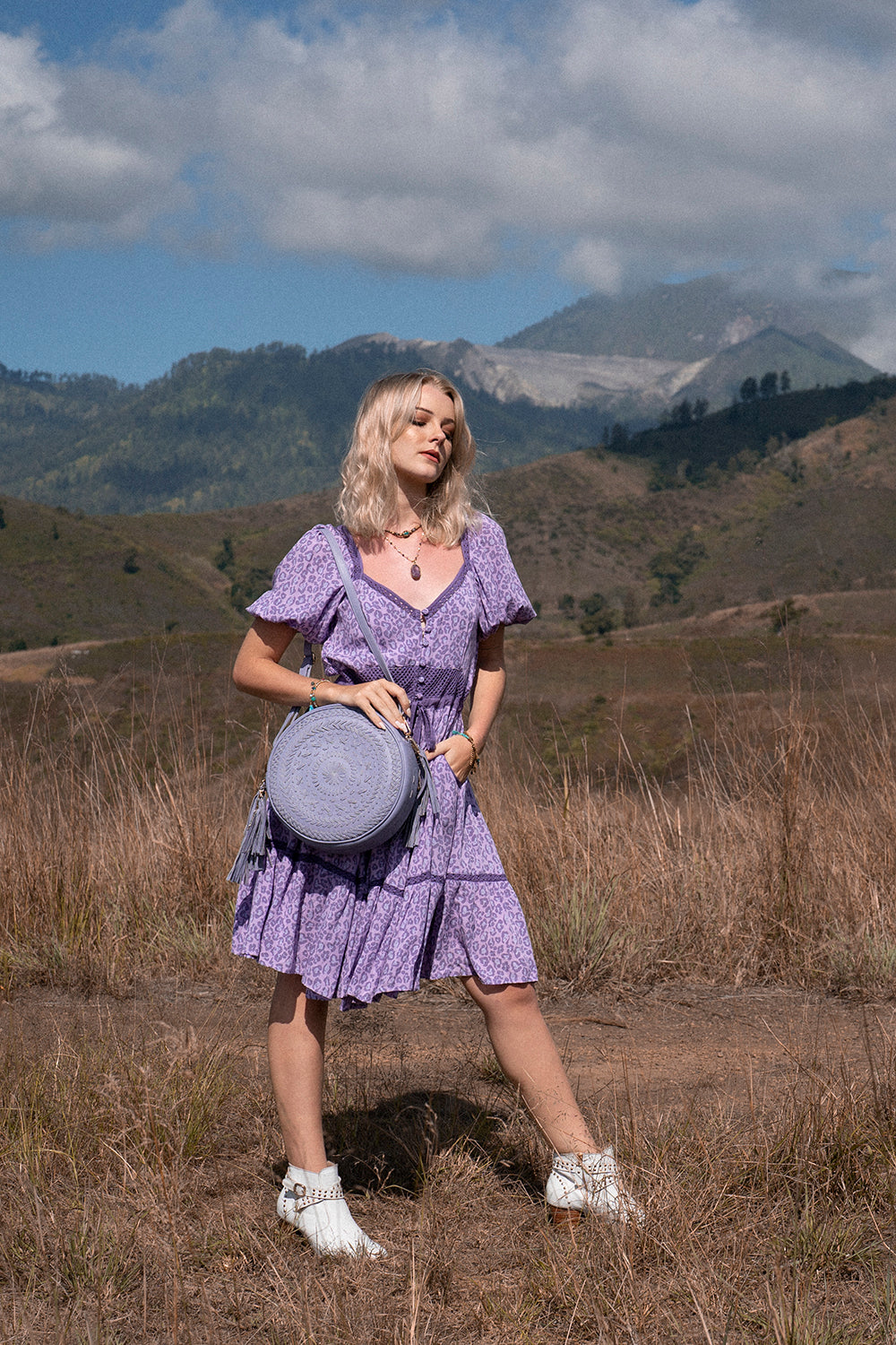 Lavender Braided Bag - Lilac - Into the Wild by Tulle and Batiste