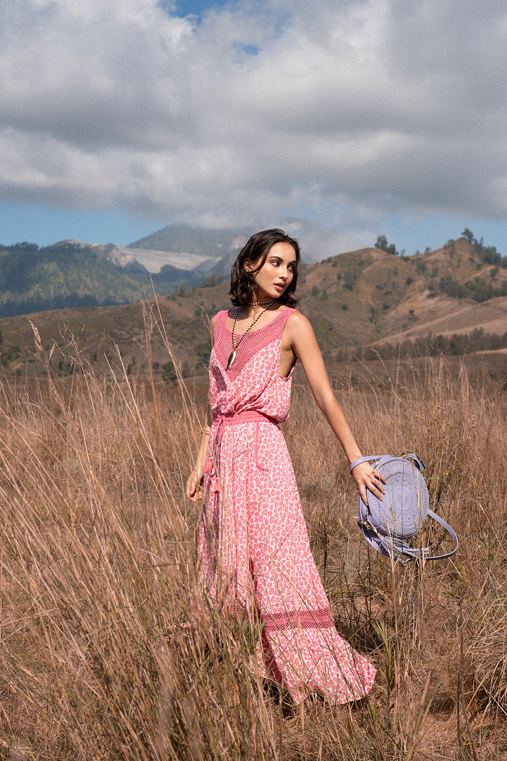 Lavender Braided Bag - Magenta - Into the Wild by Tulle and Batiste