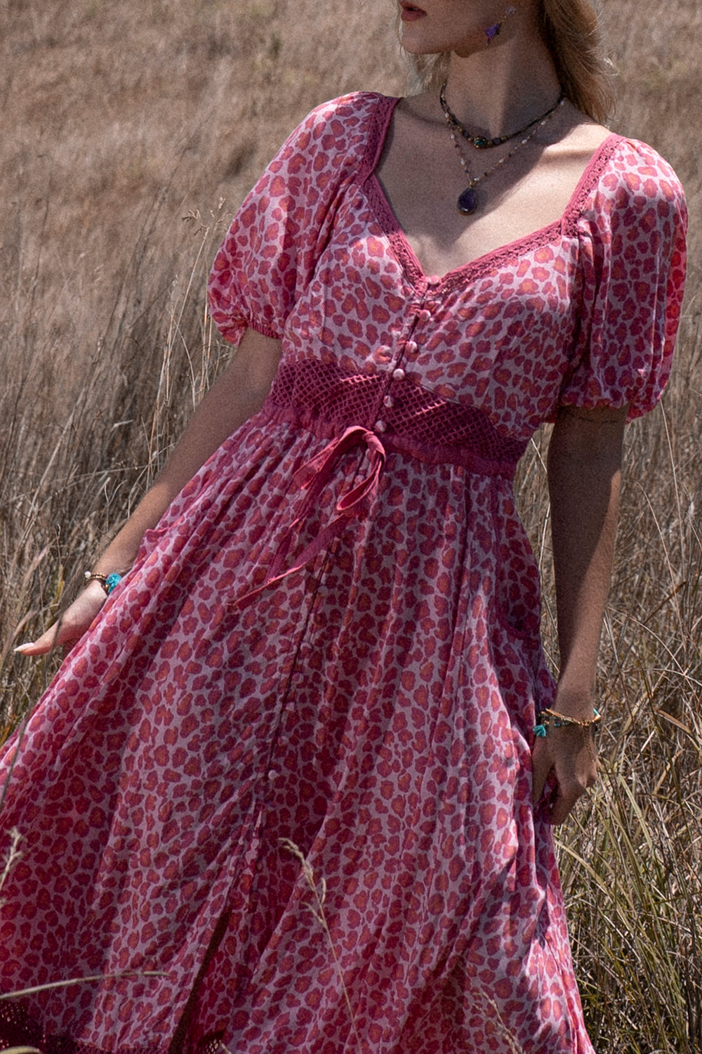 Lavender Maxi Dress - Magenta - Into the Wild by Tulle and Batiste