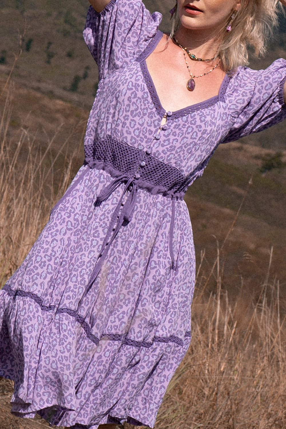 Lavender Mini Dress - Lilac - Into the Wild by Tulle and Batiste