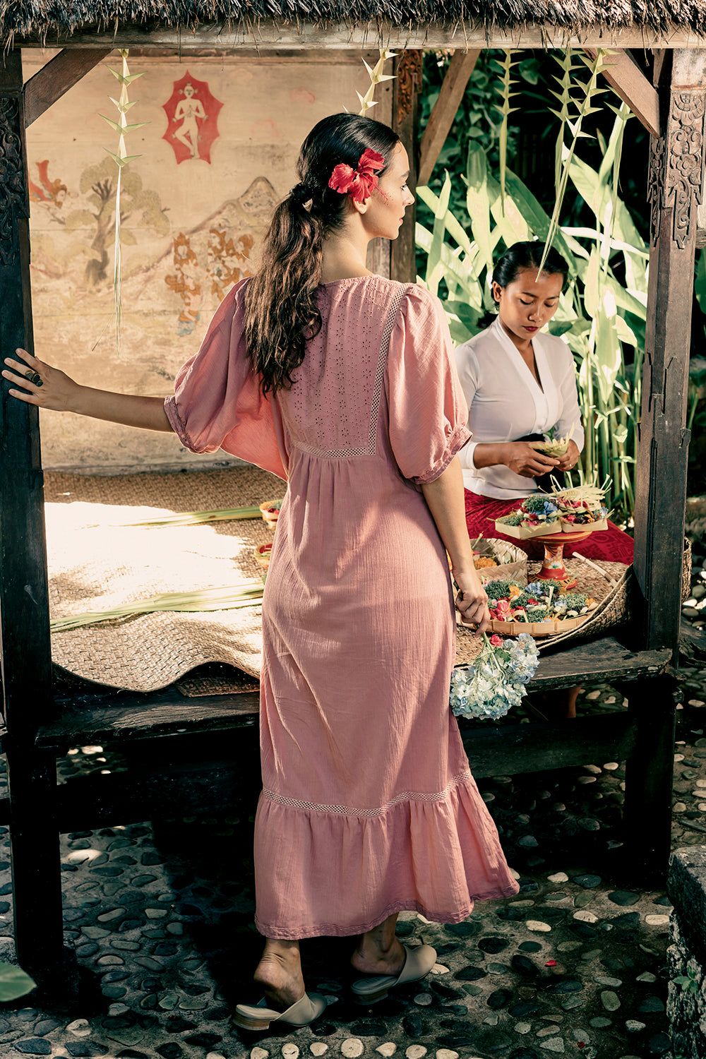 Lovina Midi Dress - Coral Haze - Dreamland by Tulle and Batiste