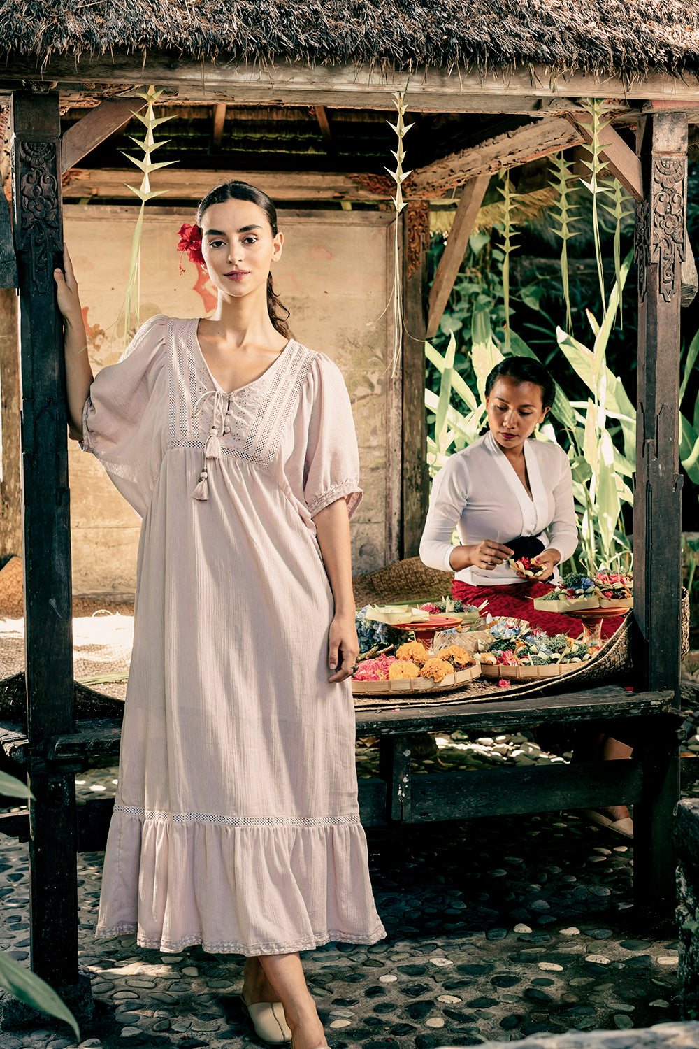 Lovina Midi Dress - Rose Smoke - Dreamland by Tulle and Batiste