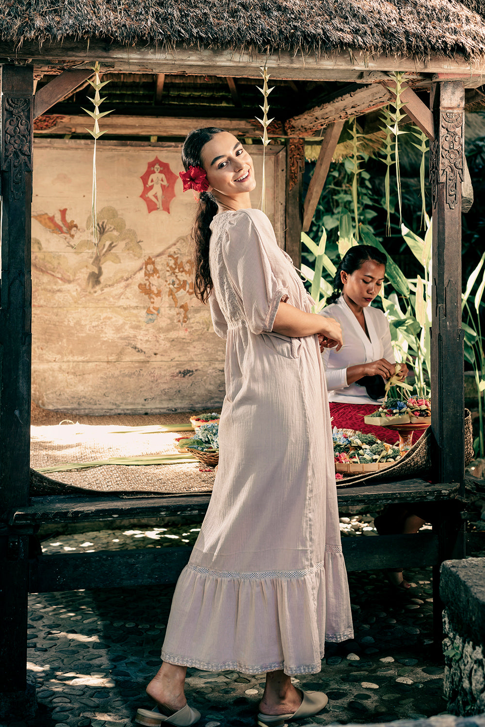 Lovina Midi Dress - Rose Smoke - Dreamland by Tulle and Batiste