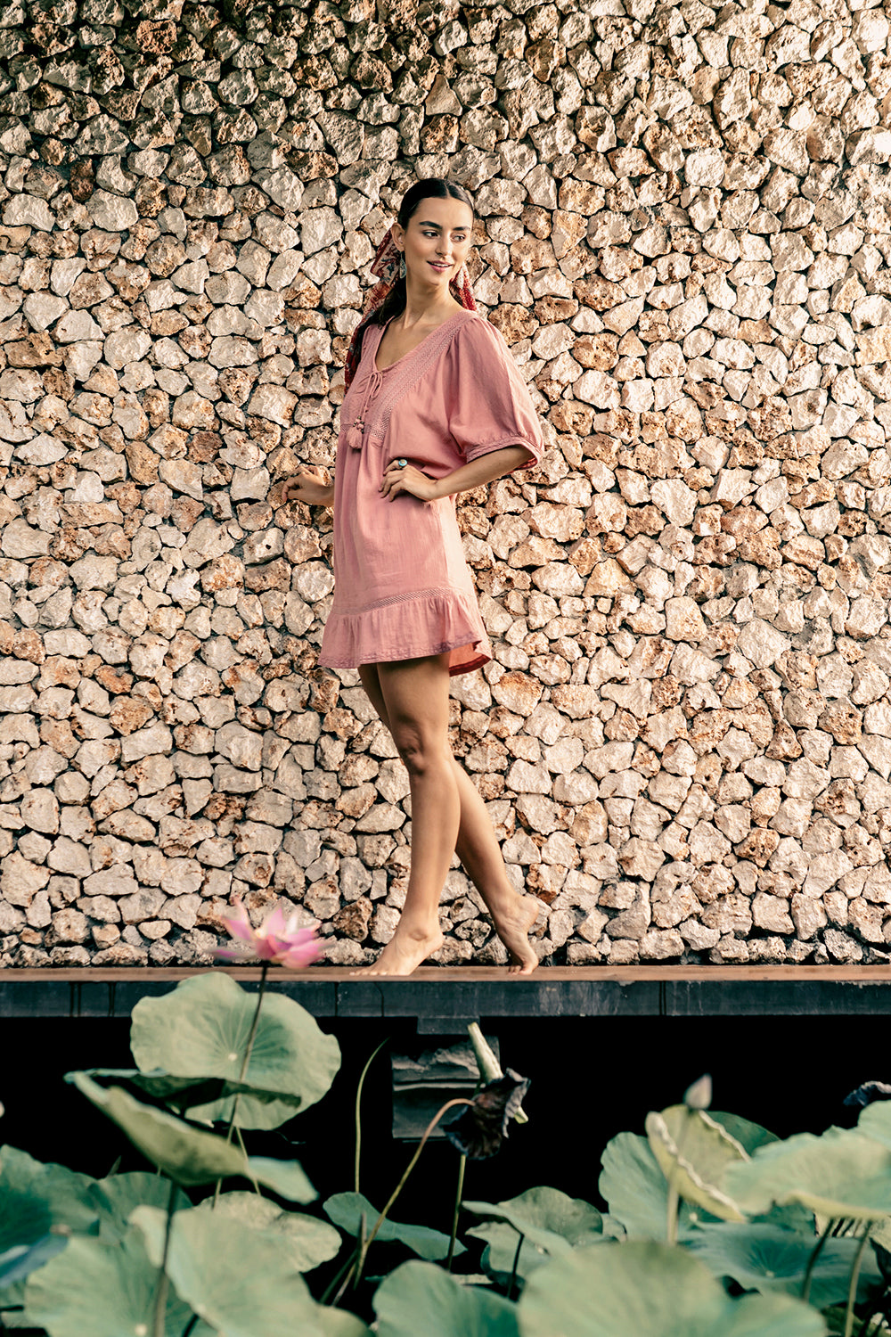 Lovina Short Dress - Coral Haze - Dreamland by Tulle and Batiste