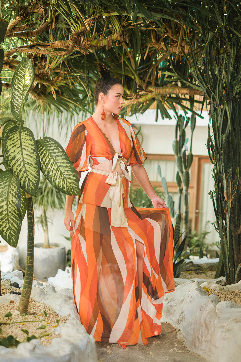 Luciana Maxi Skirt - Amber Mirage by Tulle and Batiste