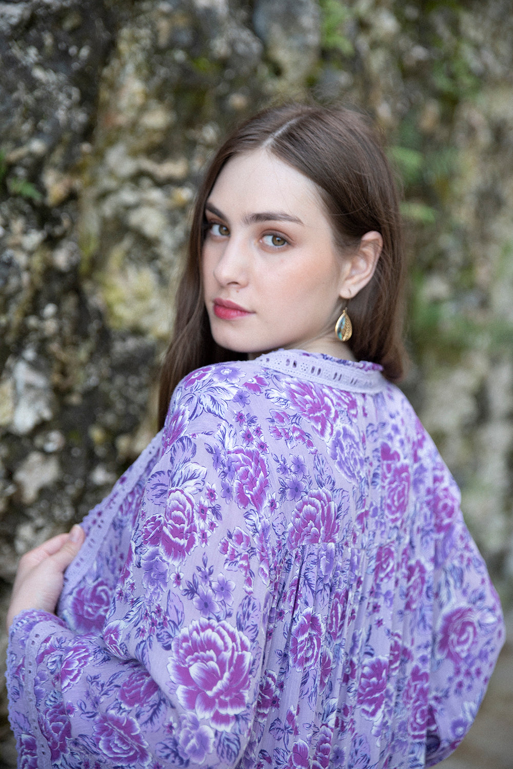Channel bohemian vibes with the Peony Long Robe, a kimono-inspired treasure from Tulle and Batiste's Peony collection, crafted ethically by Balinese artisans