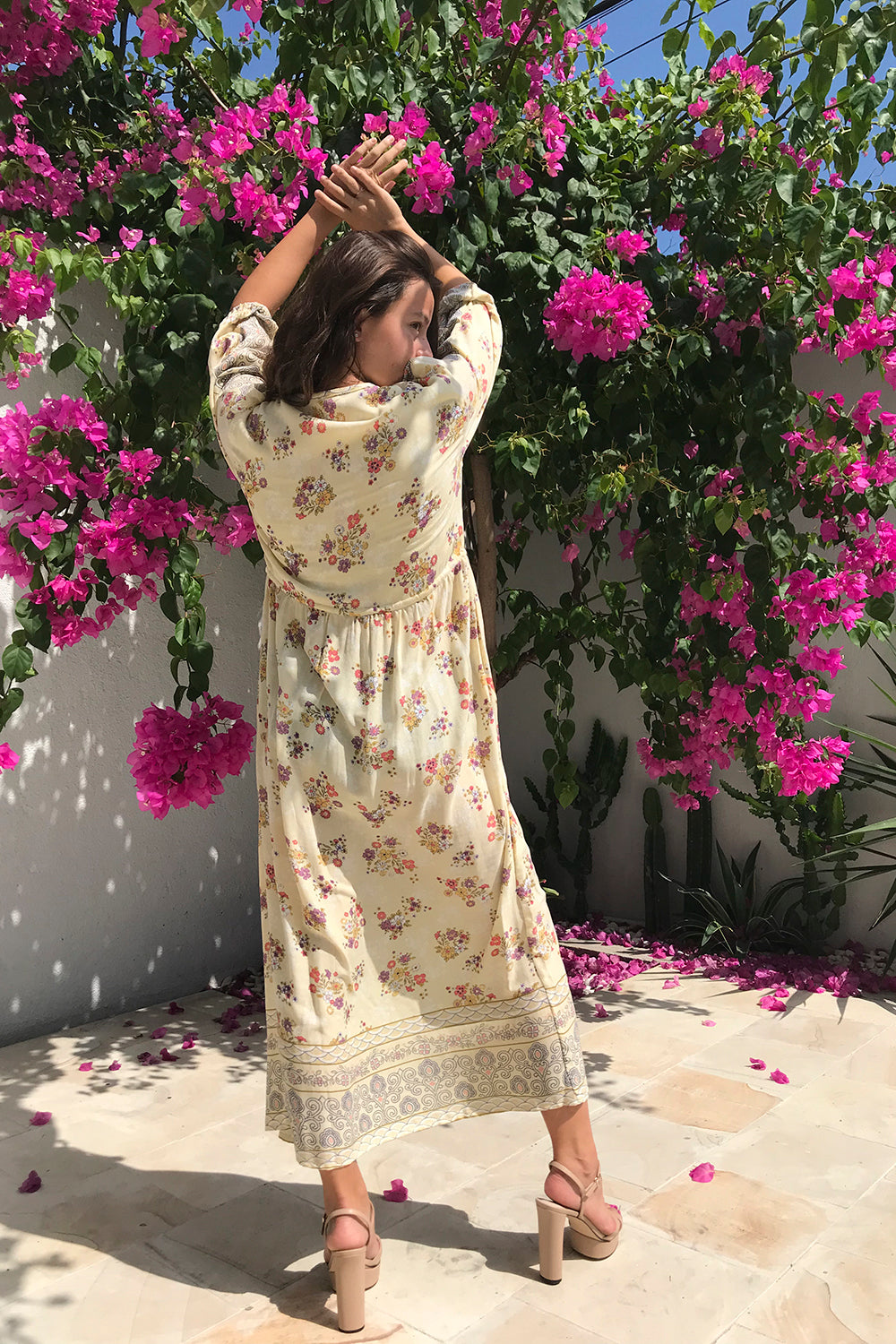 The Roseanne Boho Dress in Vanilla by Tulle and Batiste with relaxed elegance and modern boho-inspired details.
