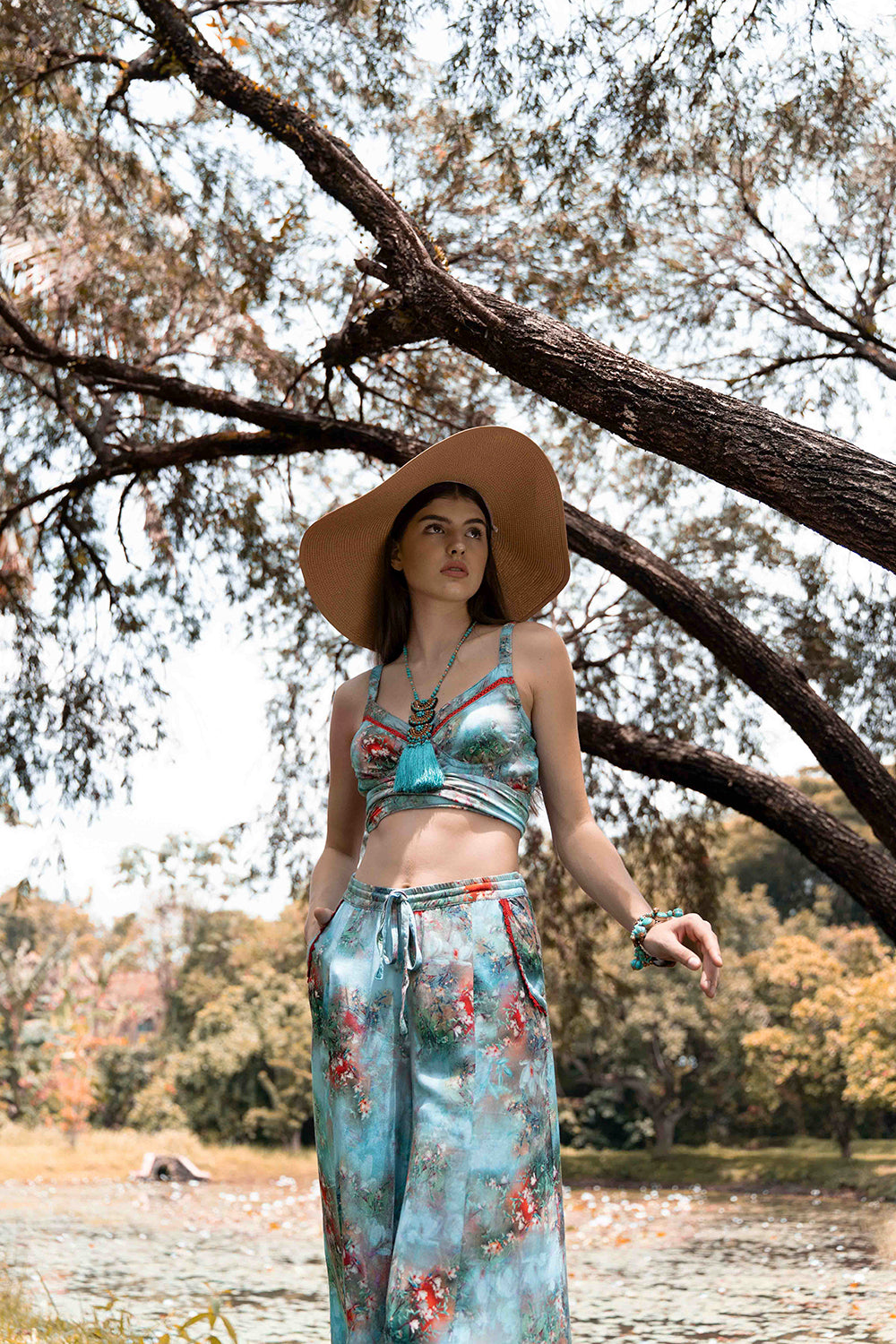 Silvana Culottes - Forest Blue by Tulle and Batiste - Ethical Slow Fashion - Free Shipping - Easy Returns