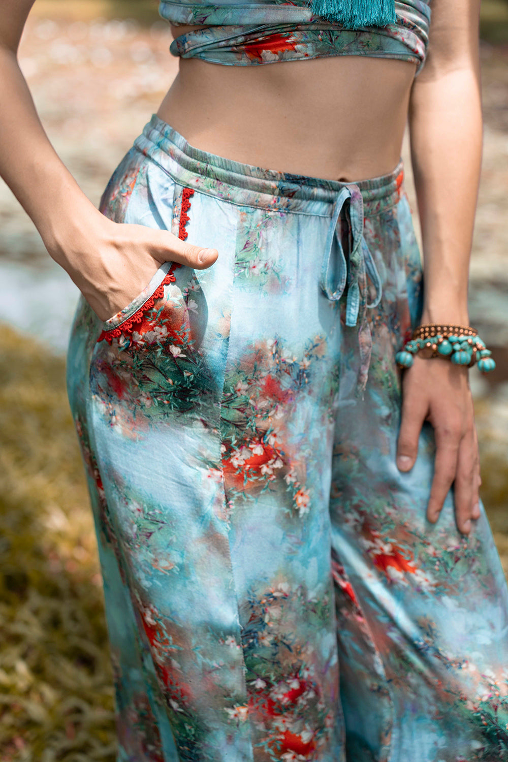Silvana Culottes - Forest Blue by Tulle and Batiste - Ethical Slow Fashion - Free Shipping - Easy Returns