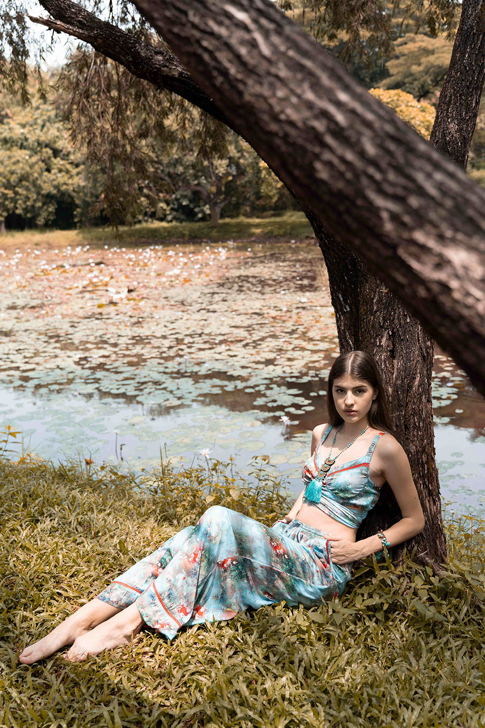 Silvana Culottes - Forest Blue by Tulle and Batiste - Ethical Slow Fashion - Free Shipping - Easy Returns
