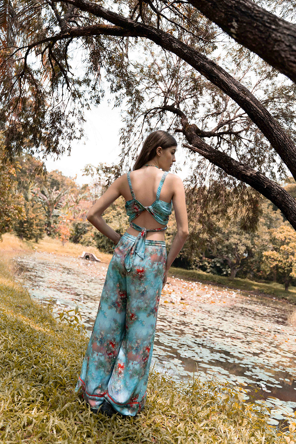 Silvana Culottes - Forest Blue by Tulle and Batiste - Ethical Slow Fashion - Free Shipping - Easy Returns