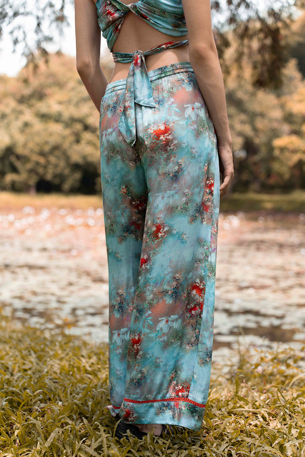 Silvana Culottes - Forest Blue by Tulle and Batiste - Ethical Slow Fashion - Free Shipping - Easy Returns