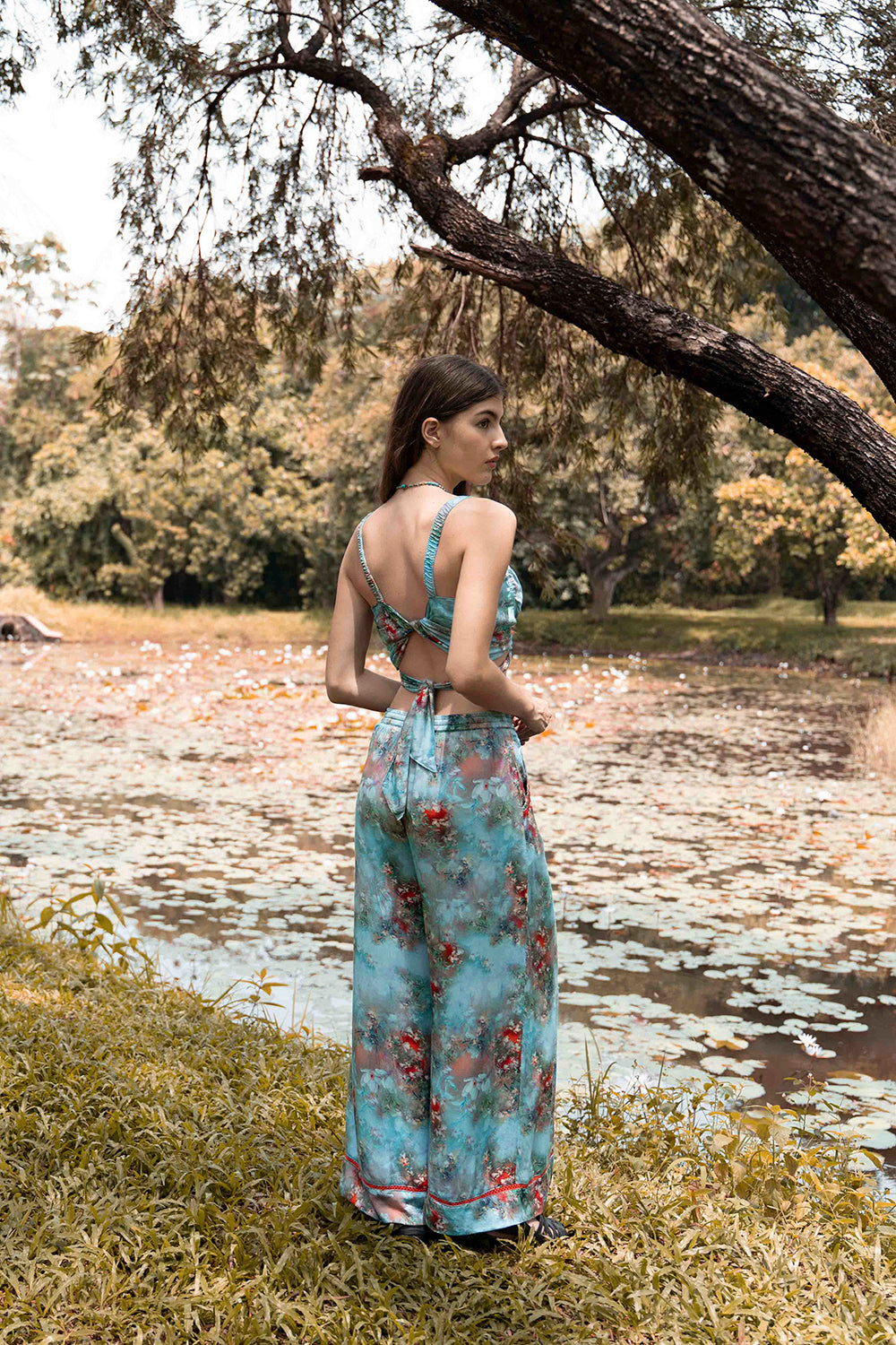 Silvana Culottes - Forest Blue by Tulle and Batiste - Ethical Slow Fashion - Free Shipping - Easy Returns