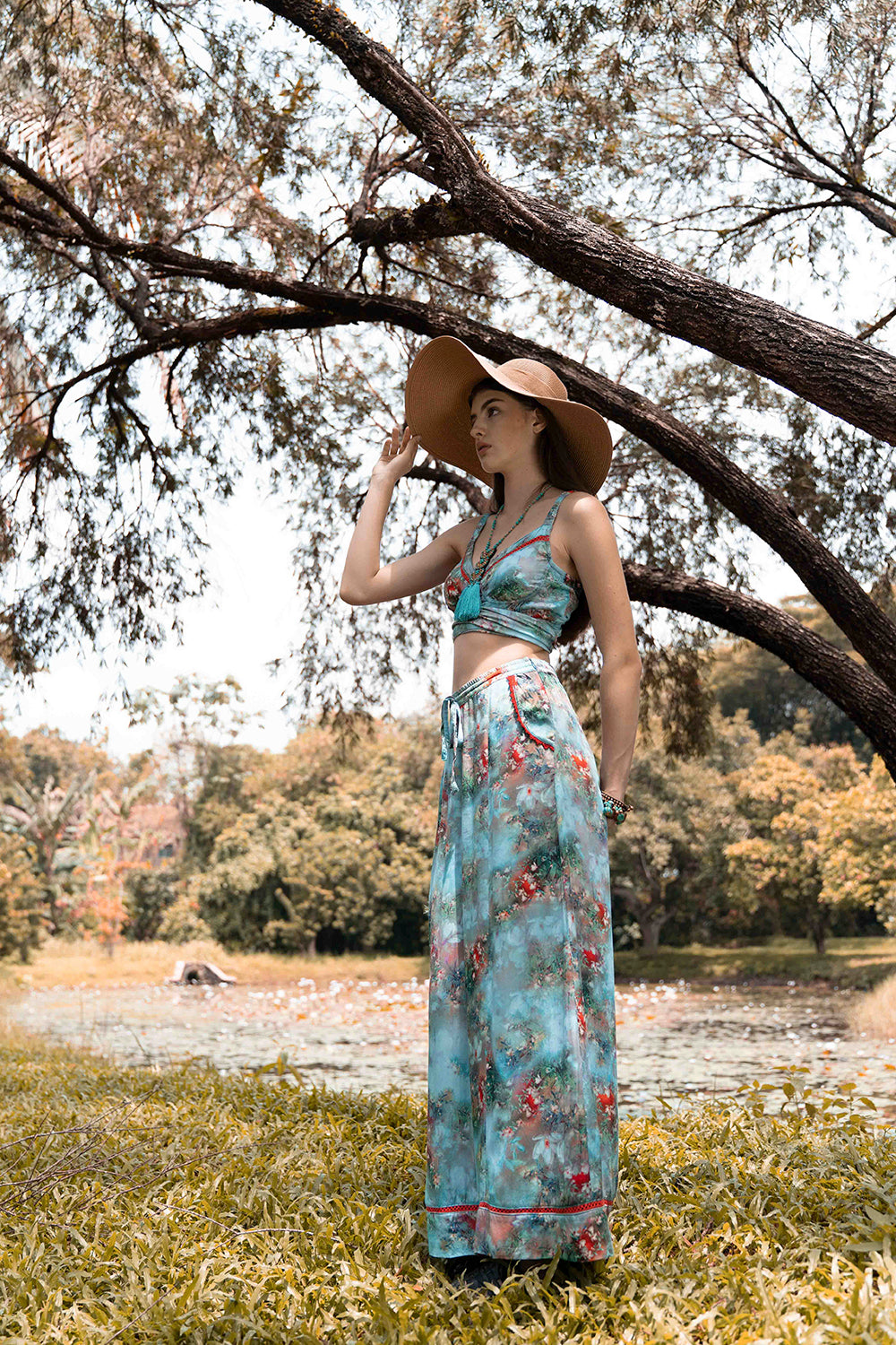 Silvana Culottes - Forest Blue by Tulle and Batiste - Ethical Slow Fashion - Free Shipping - Easy Returns