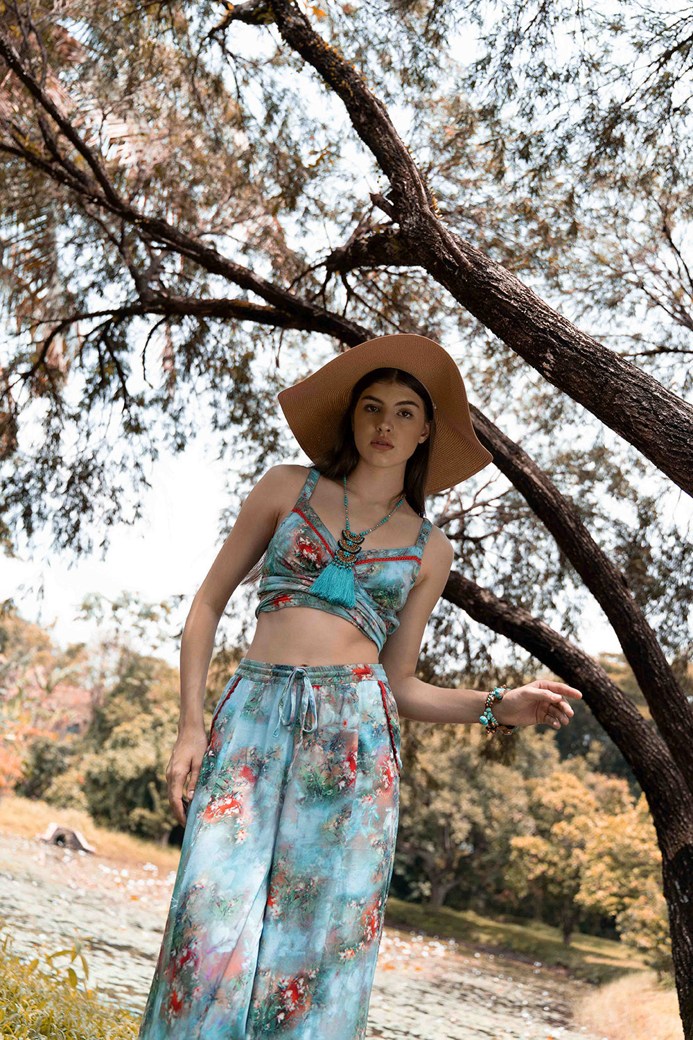 Silvana Culottes - Forest Blue by Tulle and Batiste - Ethical Slow Fashion - Free Shipping - Easy Returns