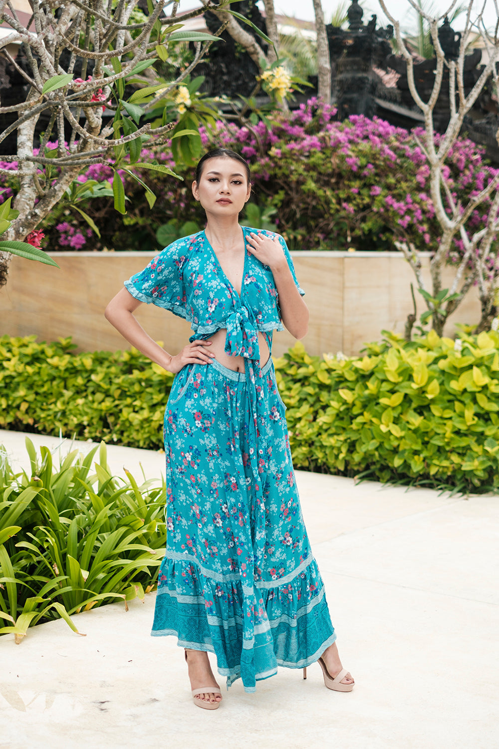 Size-inclusive Tumi Cape Dress by Tulle and Batiste, offering a personalized fit with custom tailoring.