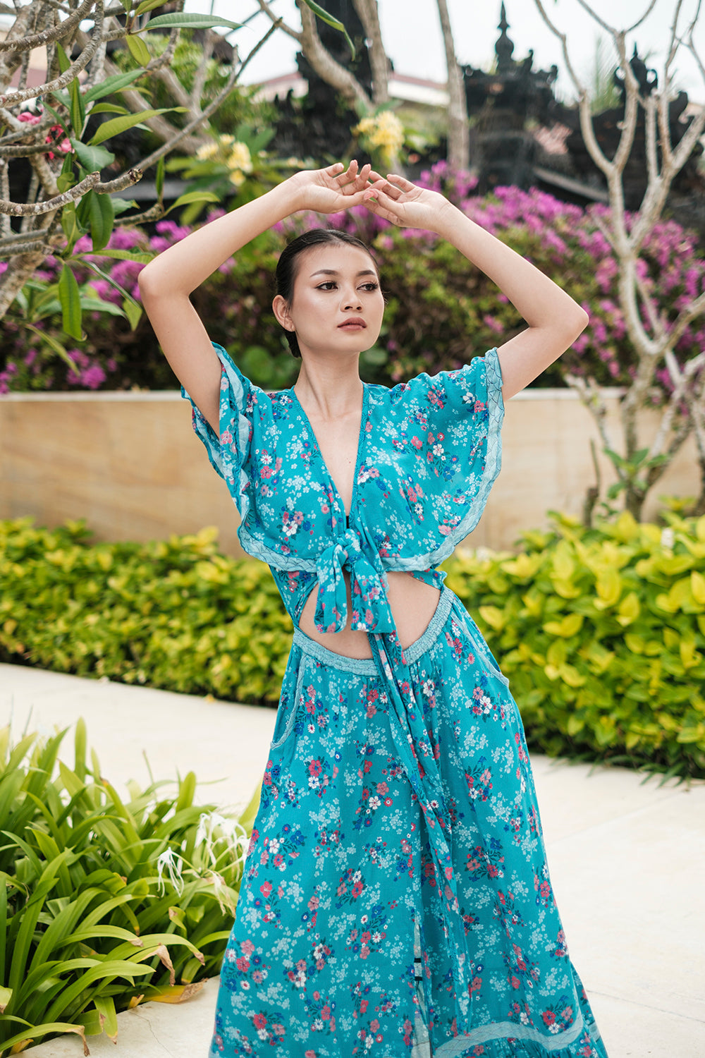 Celebrate your individuality with the Tumi Cape Dress by Tulle and Batiste, tailored to your unique size and style.