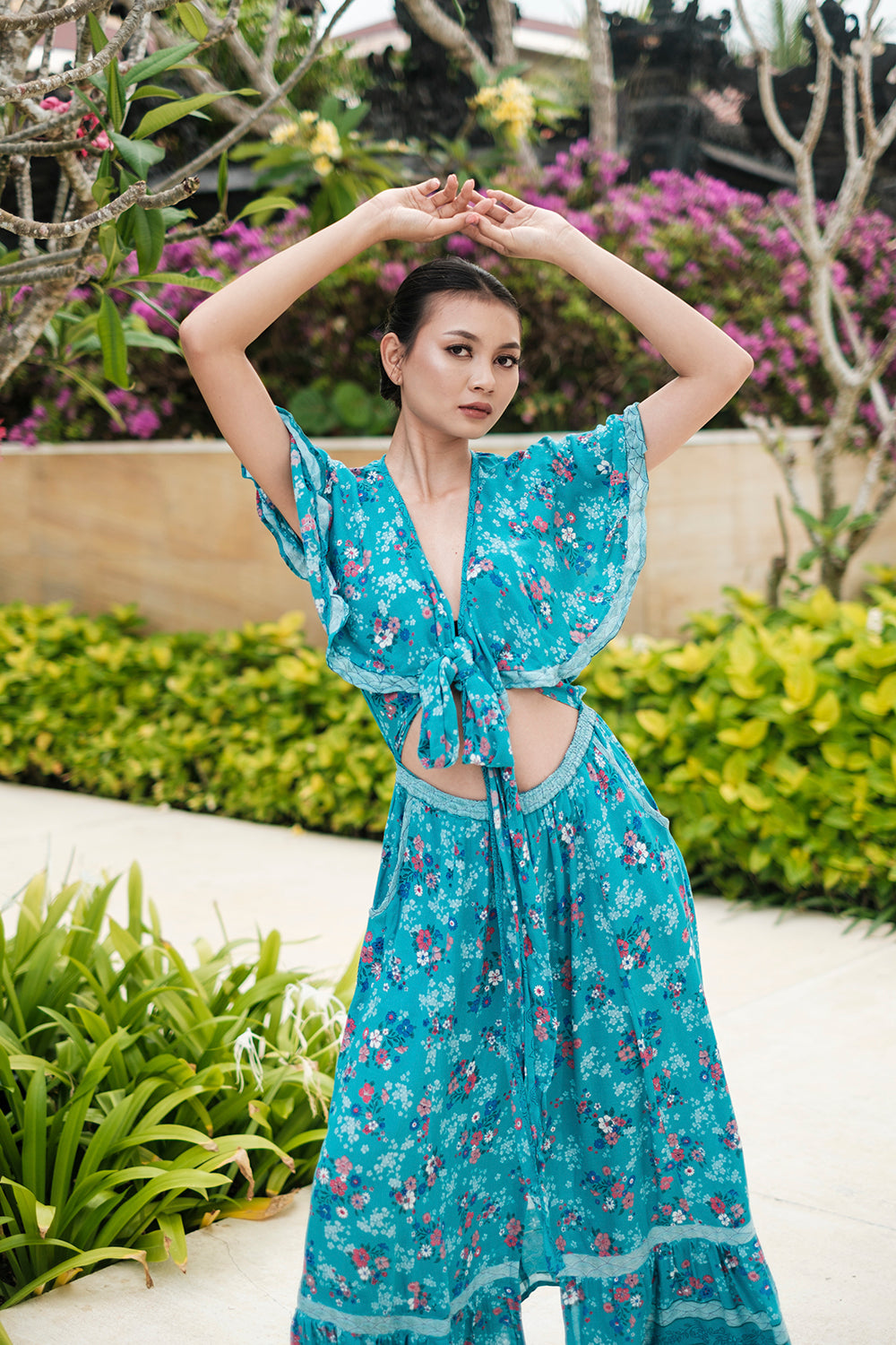 Tulle and Batiste's Tumi Cape Dress, your perfect blend of bohemian chic and timeless design.