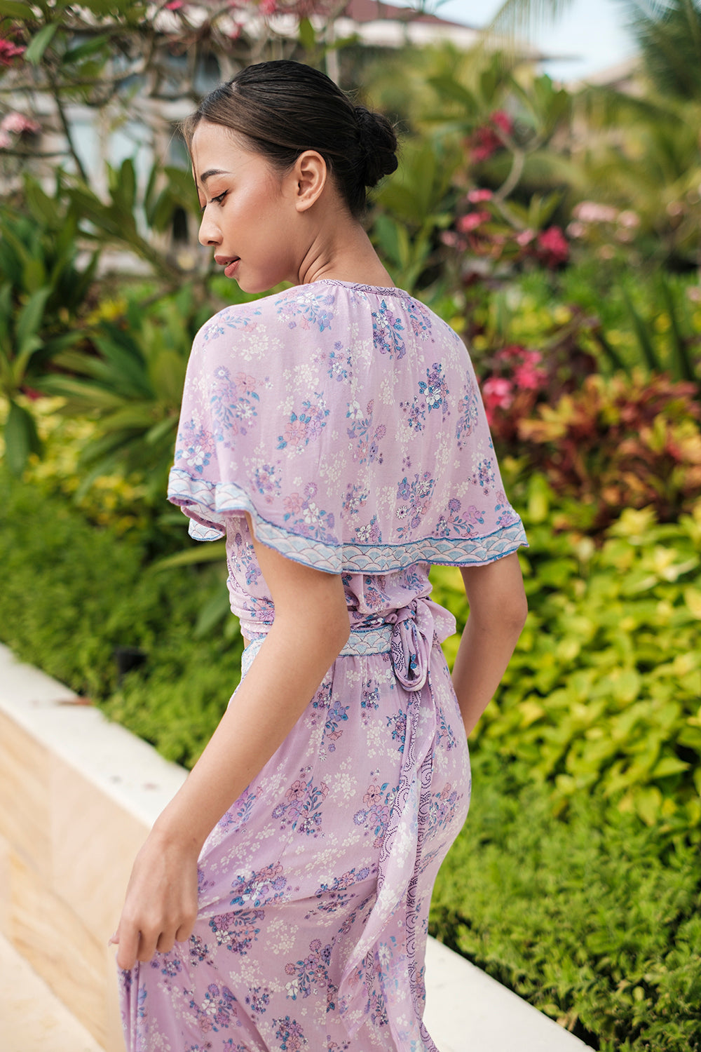 Handcrafted Tumi Cape Dress by Tulle and Batiste, made with love by artisans in Bali.