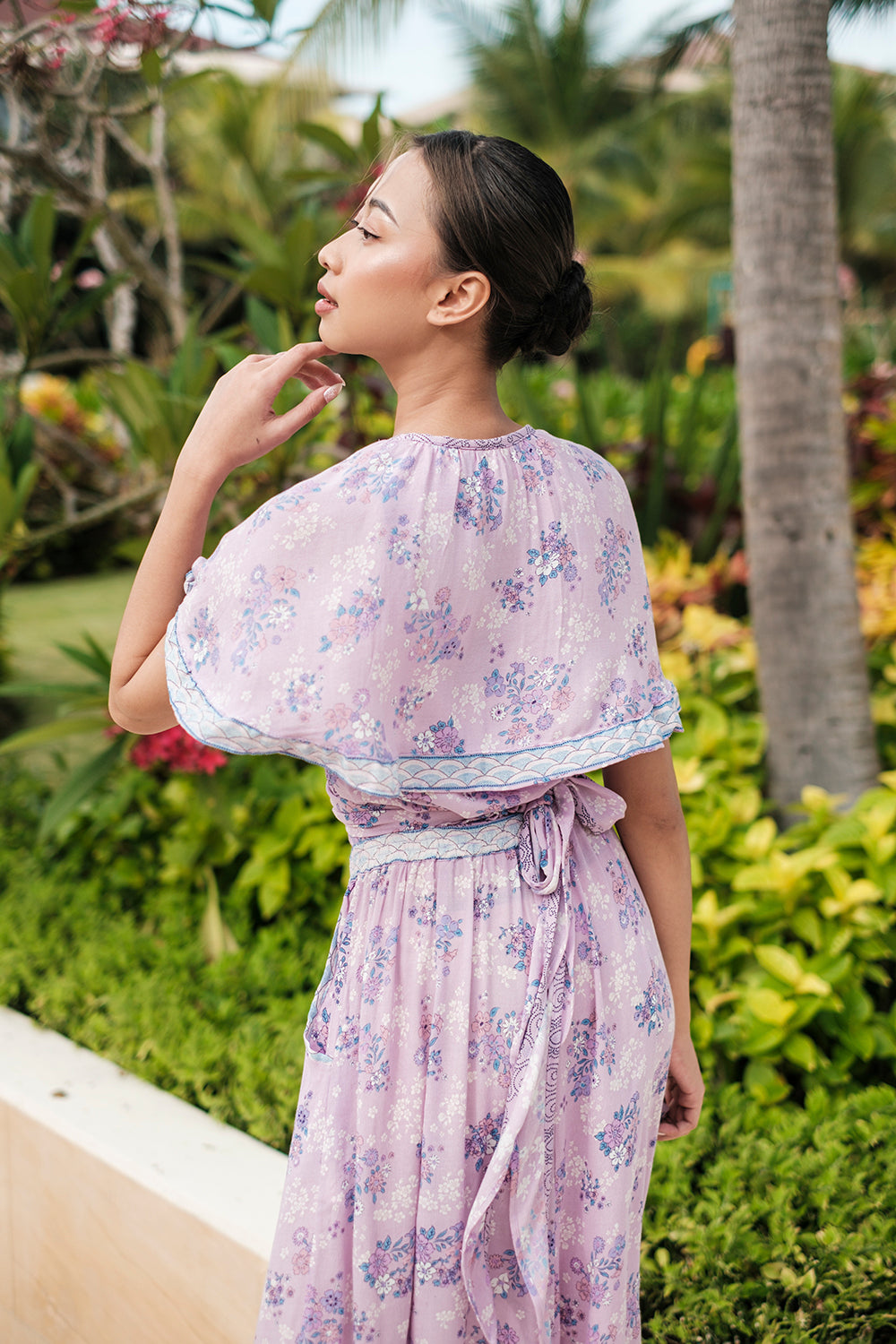 The Tumi Cape Dress, ethically produced with sustainable practices at Tulle and Batiste.