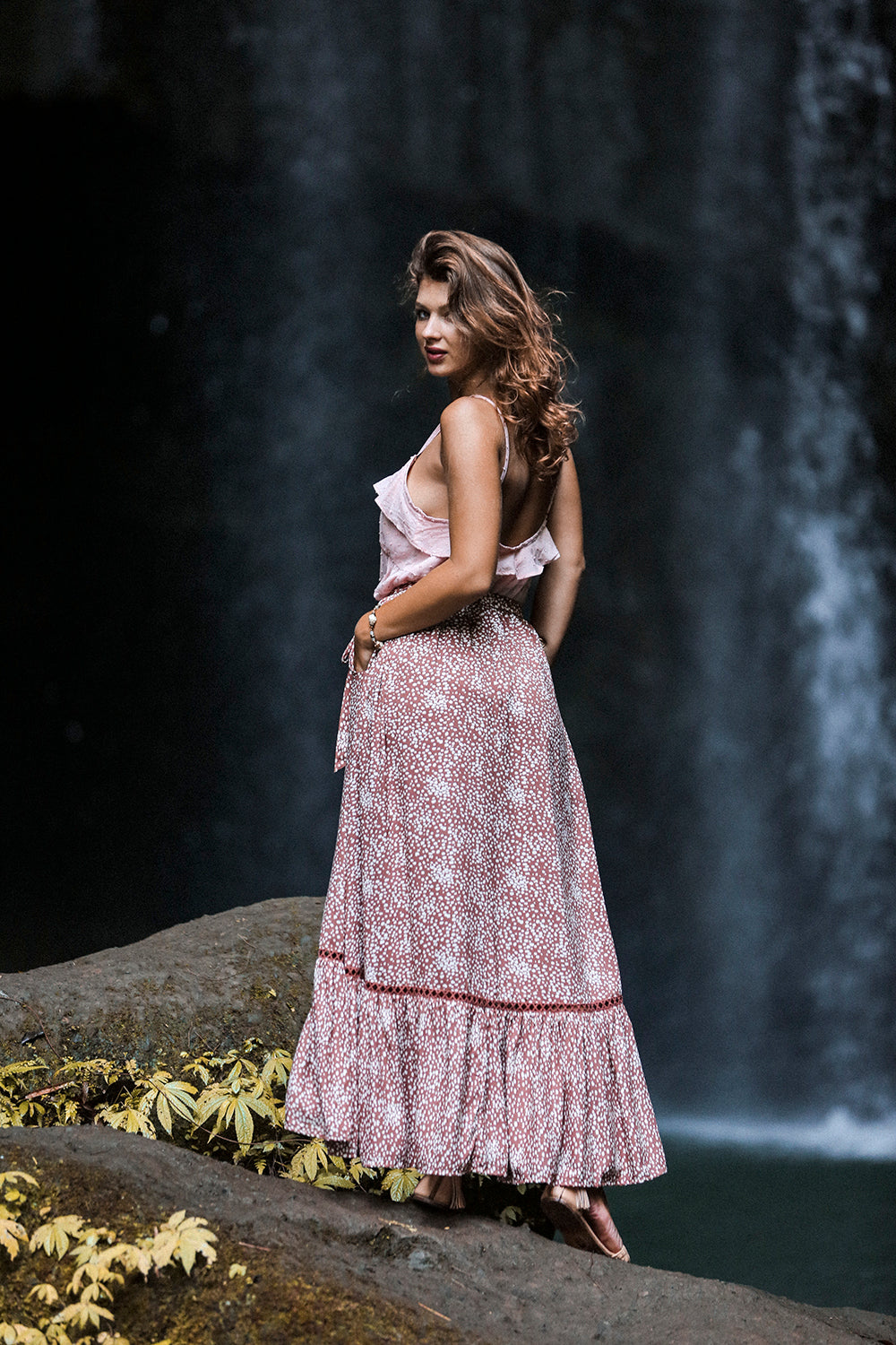 Alice Wrap Maxi Skirt - Terracotta - Call me Polka - Tulle and Batiste