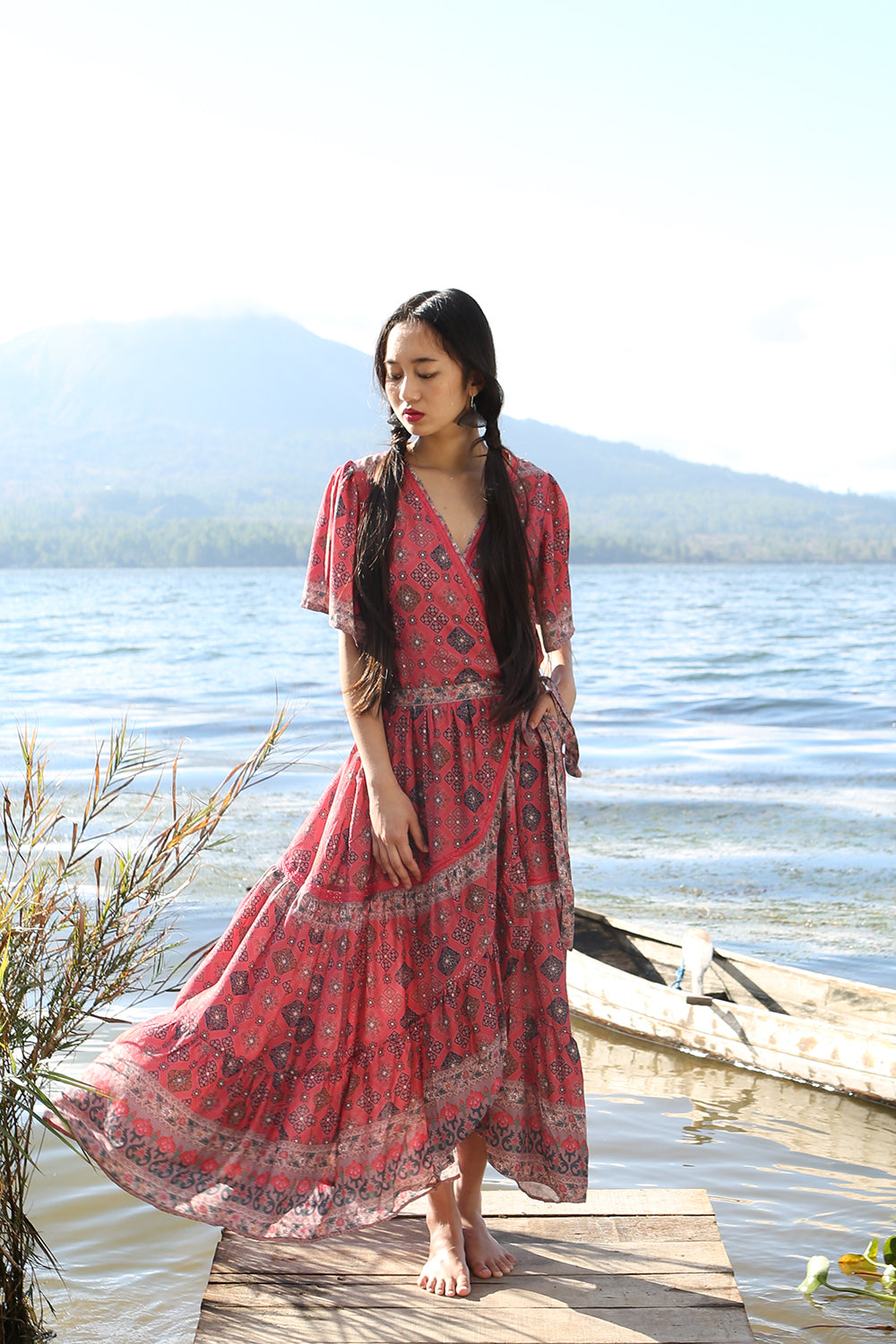 Amira Wrap Dress - Tulle and Batiste