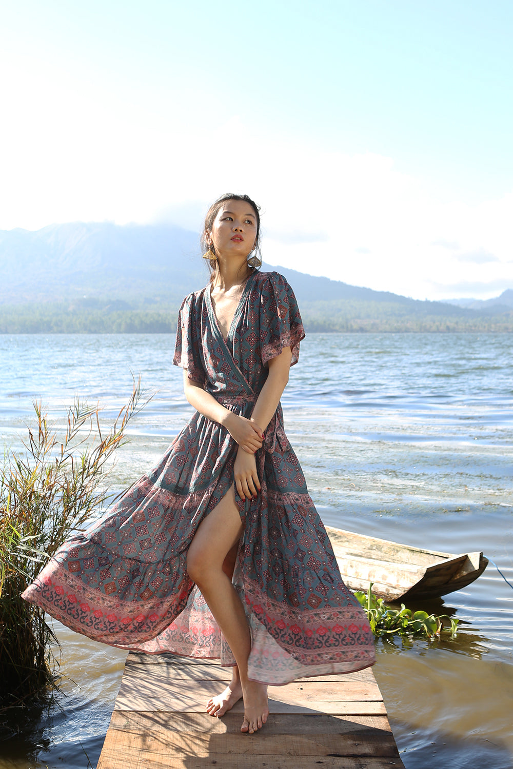 Amira Wrap Dress - Tulle and Batiste