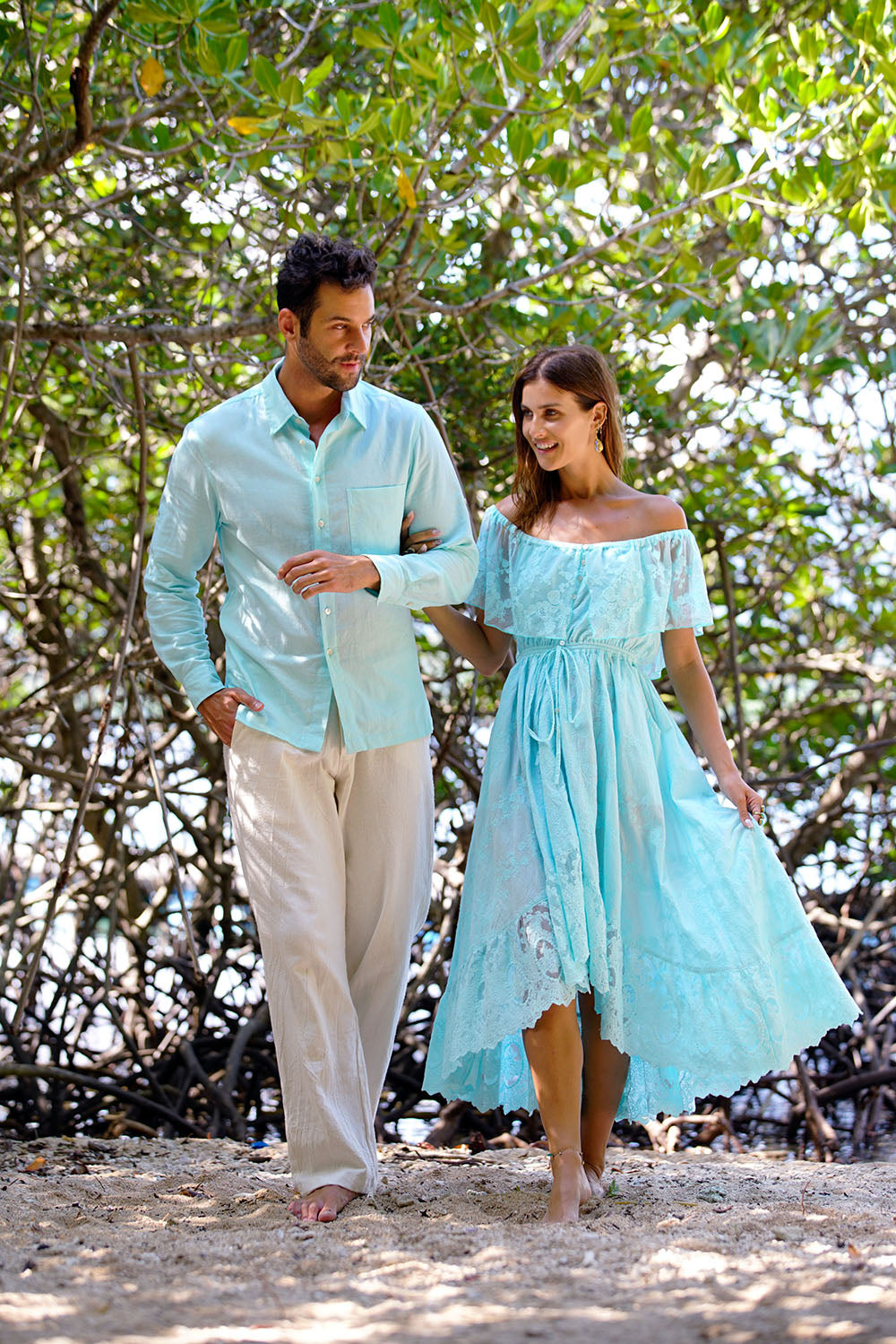 Jamie Shirt - Capri - Tulle and Batiste