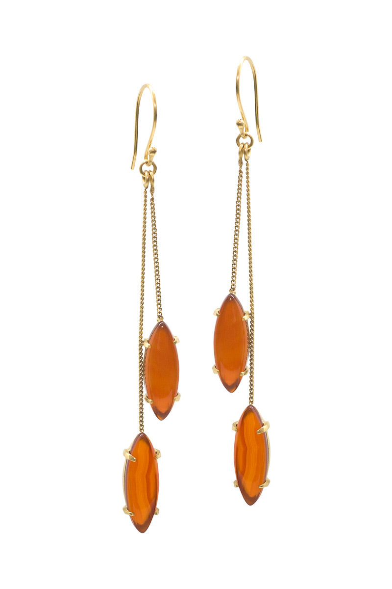 BLOSSOM EARRINGS - CARNELIAN - TULLE AND BATISTE