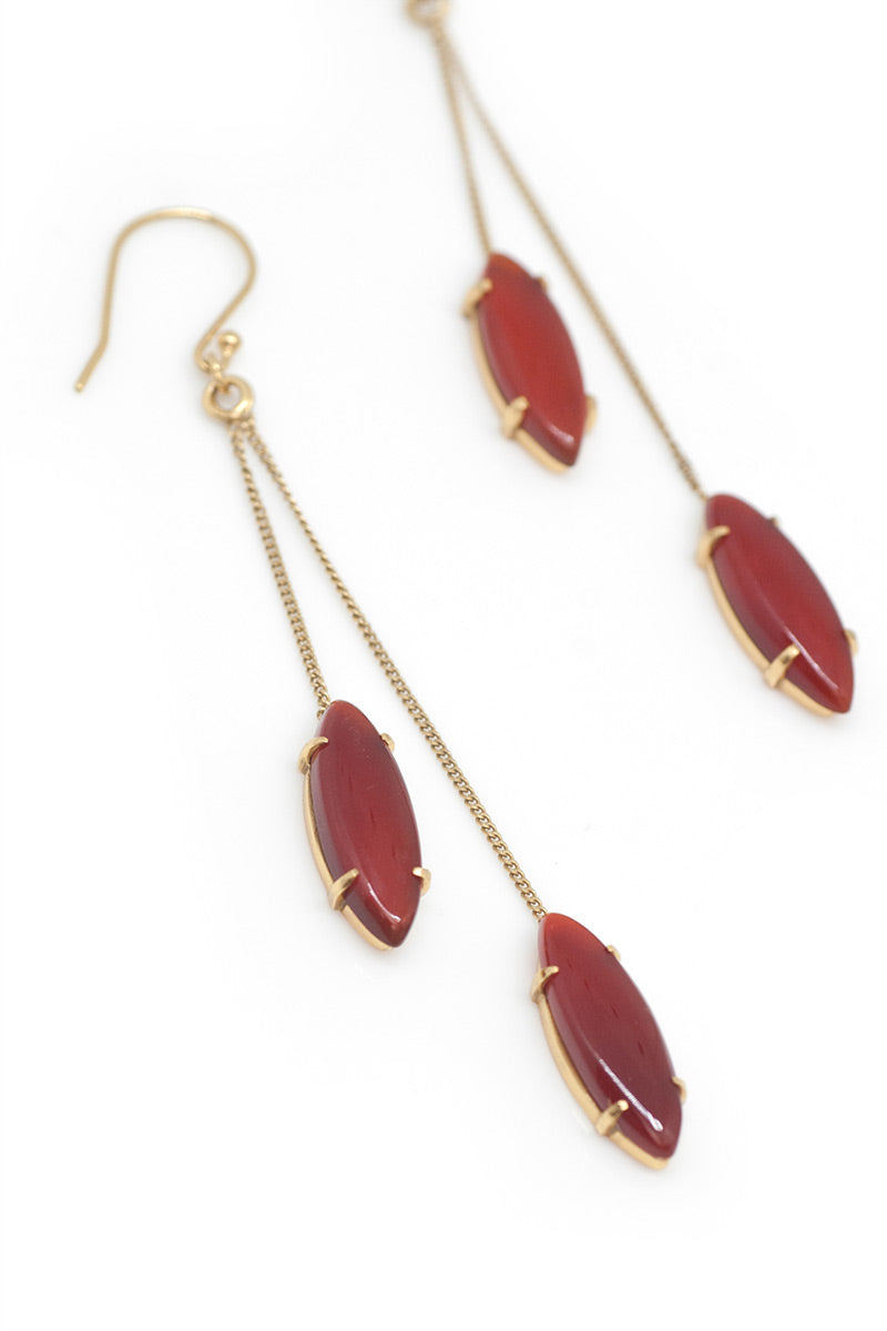 BLOSSOM EARRINGS - CARNELIAN - TULLE AND BATISTE