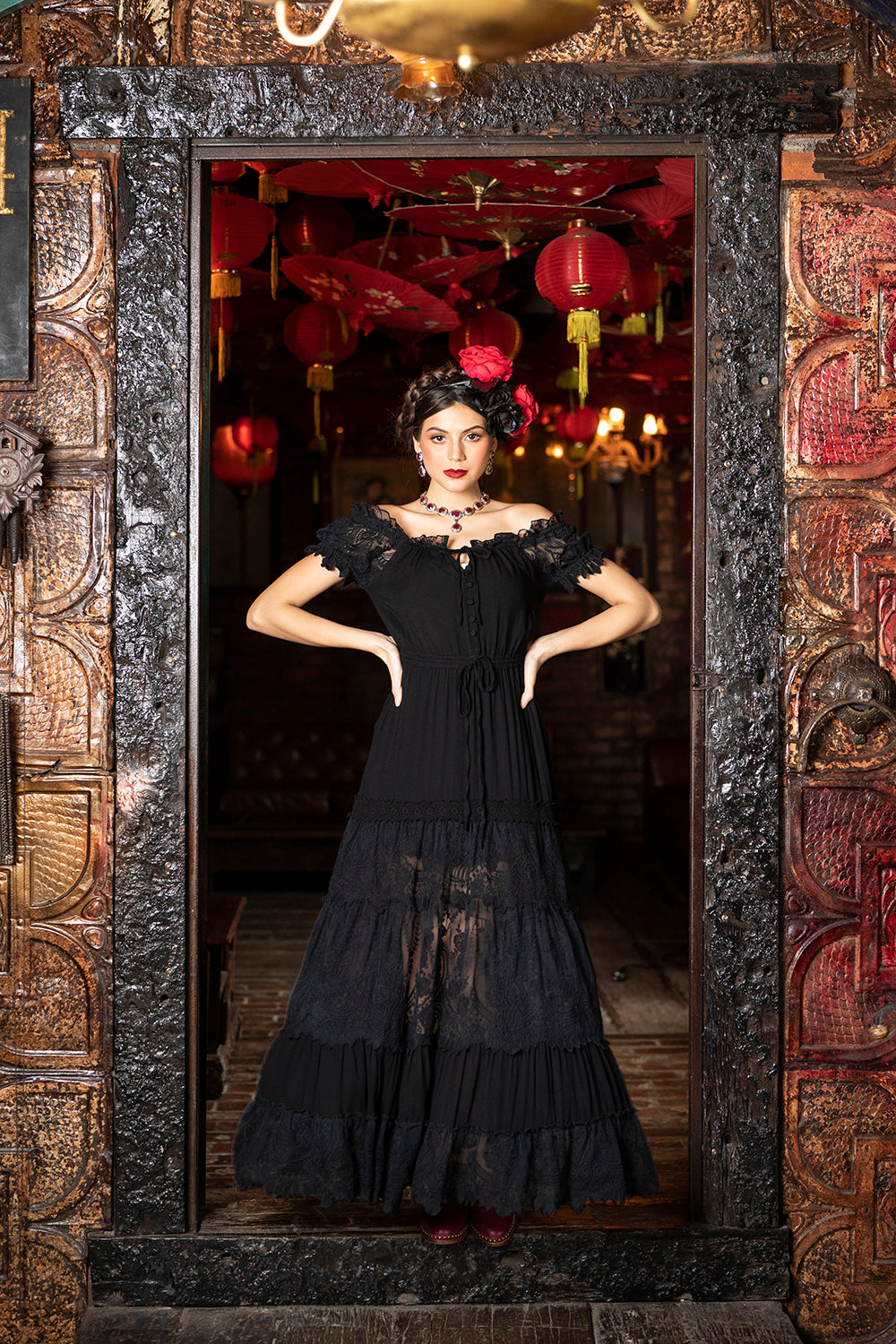 Bonita Maxi Dress - Moonless Black