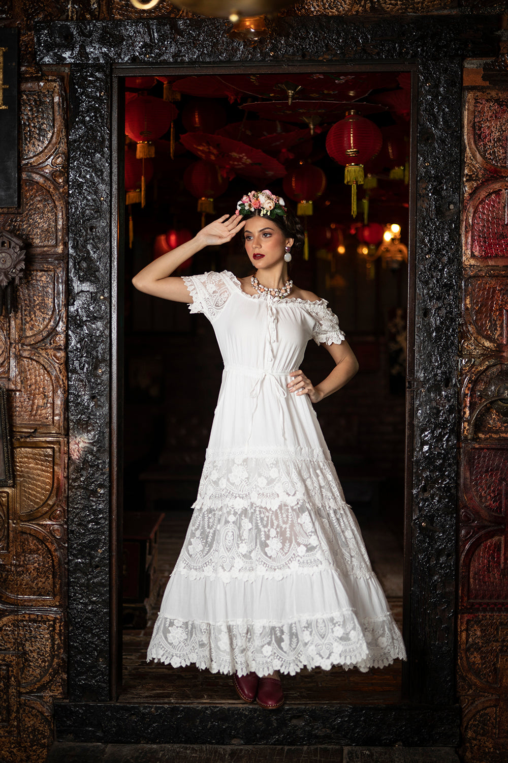Bonita Maxi Dress - Snow White