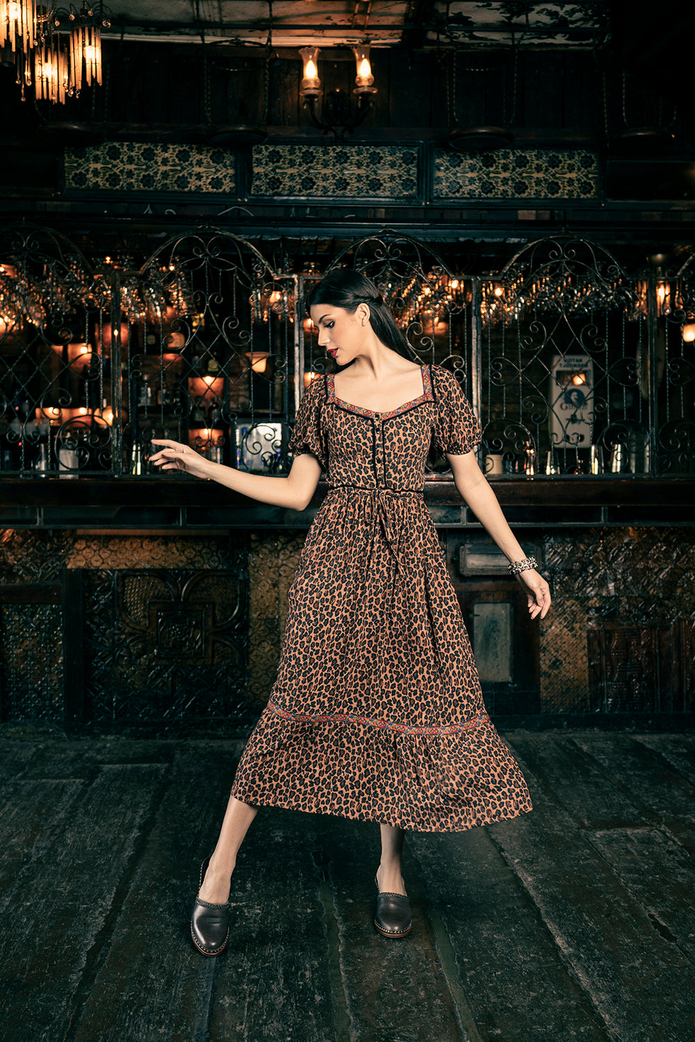 Carol Midi Dress - Brunette