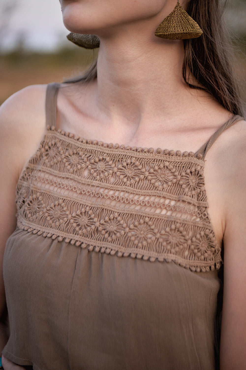 Chloe Halter Top - Desert Sand - The Fields of Gold by Tulle and Batiste