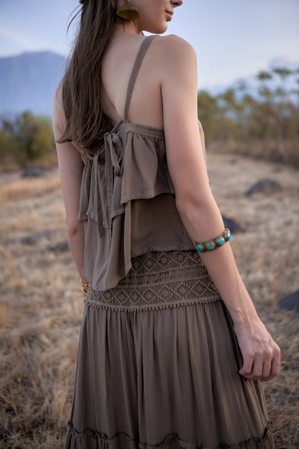 Chloe Halter Top - Desert Sand - The Fields of Gold by Tulle and Batiste