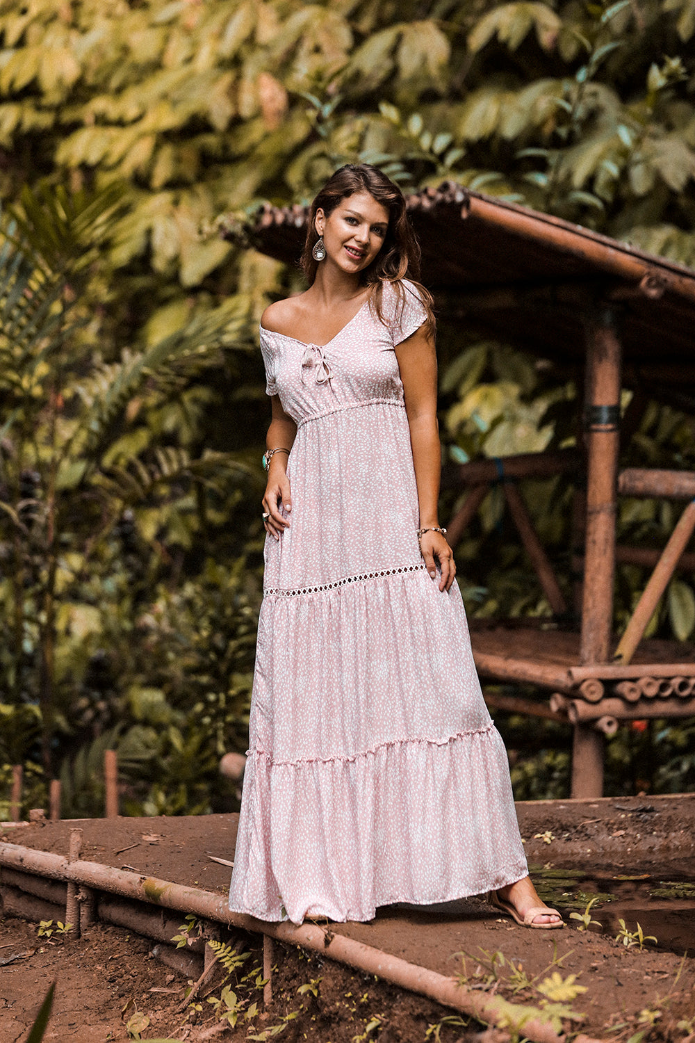 Coco Maxi Dress - Primrose Pink - Call me Polka - Tulle and Batiste
