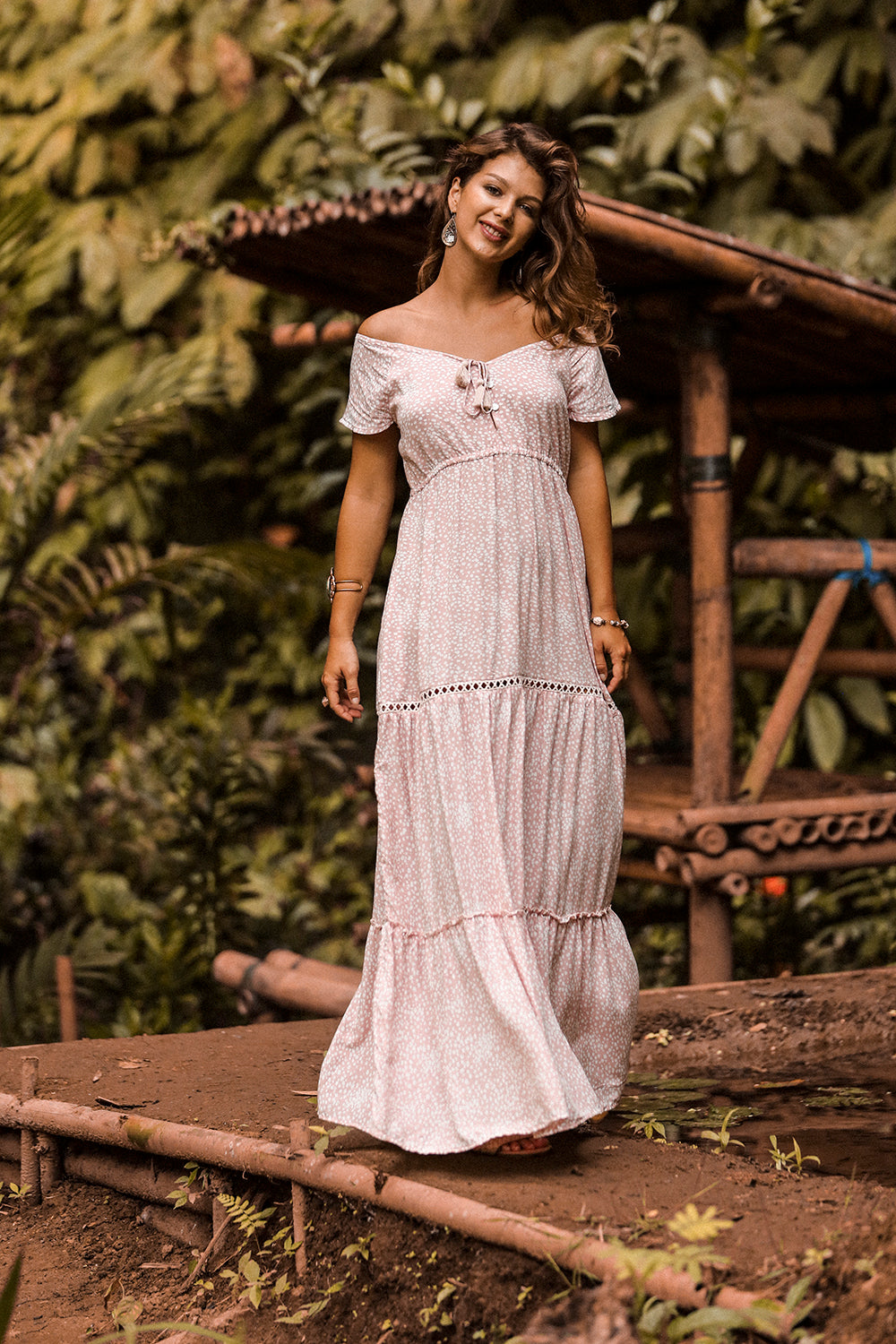 Coco Maxi Dress - Primrose Pink - Call me Polka - Tulle and Batiste
