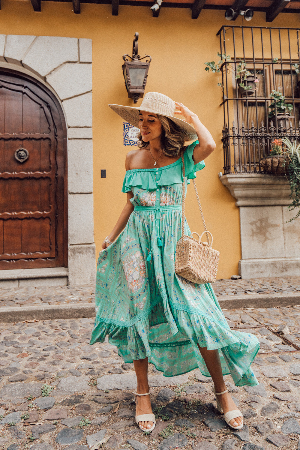 Evelyn Dress - Turquoise - Tulle and Batiste